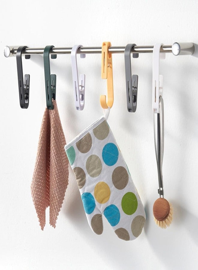 DHVSAM Large Clothes Pins Towel Clips, Multipurpose Clothes Pins Hook, Strong Plastic Clothes Hanger. S Hook for Shower Curtain Laundry Clothes pins (4 Pcs) - Image 5
